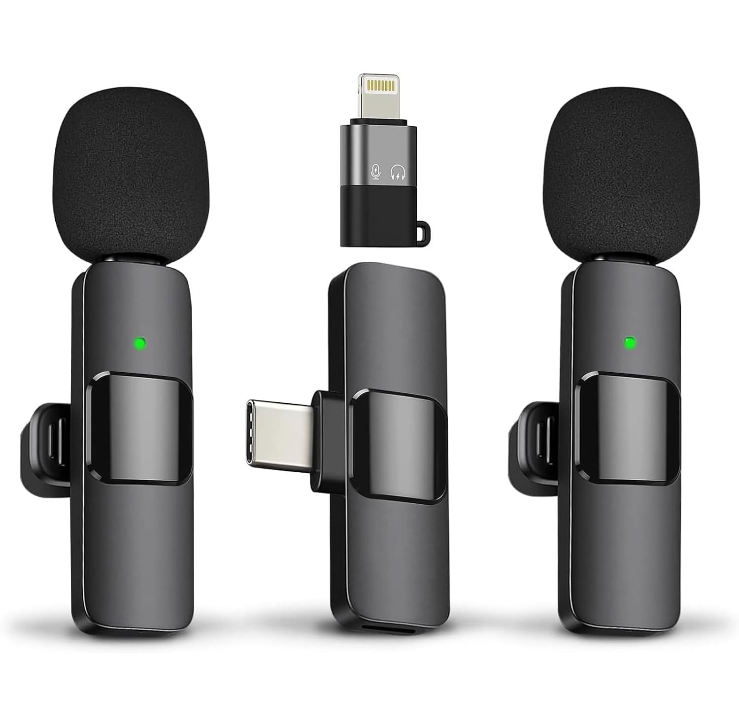Technoview Wireless Microphone Lavalier Lapel Microphone For Android,Iphone - Cordless Omnidirectional Condenser Recording Mic F