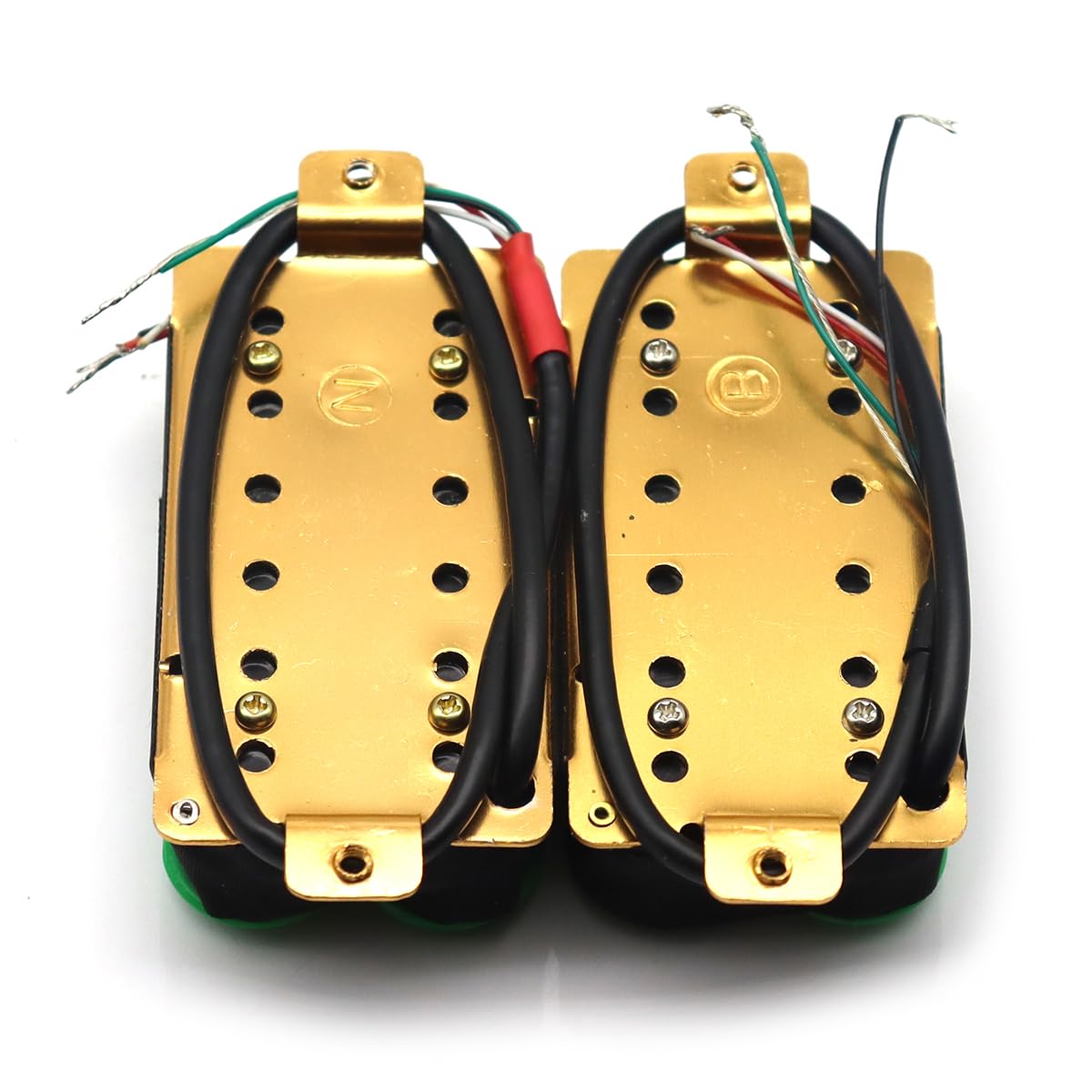 High Output Invader style Guitar Humbucker Pickups Ceramic Magnet Neck and Bridge Pickups For Electric Guitar Parts (Green)