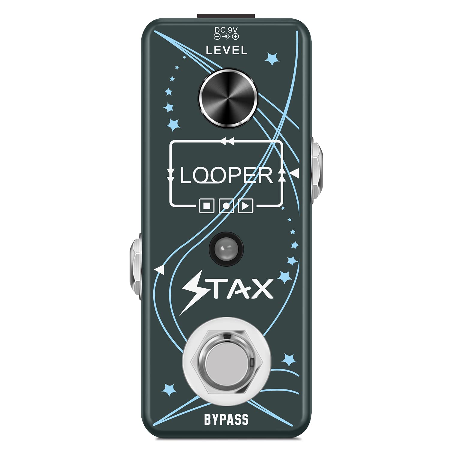 Stax Looper Guitar Pedal Unlimited Overdubs 10 Minutes Of Looping, 1/2 Time With Usb To Import And Export Loop 3 Modes Mini Size