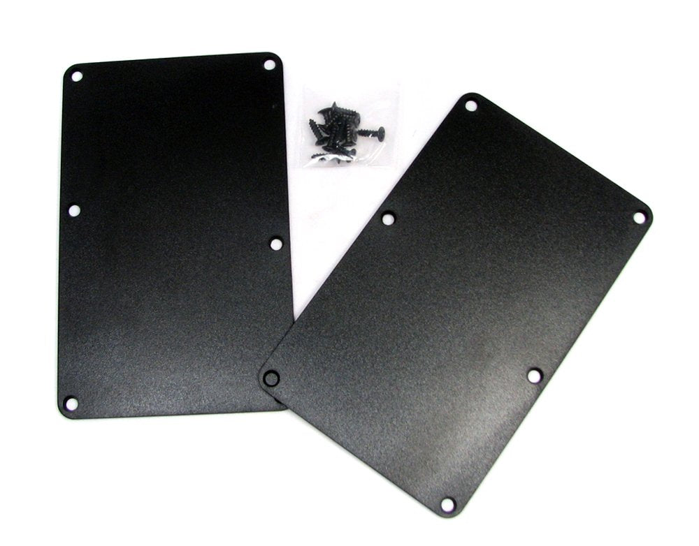 2Pc. Black Plastic Electric Guitar Cover Plates With Screws