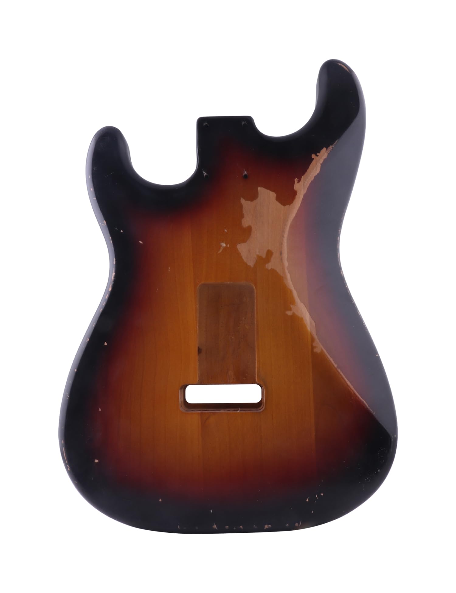 Sunsmile Relic Electric Guitar Body Nitro Top Alder Wood ST Style DIY Guitar Body H-S-H Route 3 Tone Sunburst Relic.