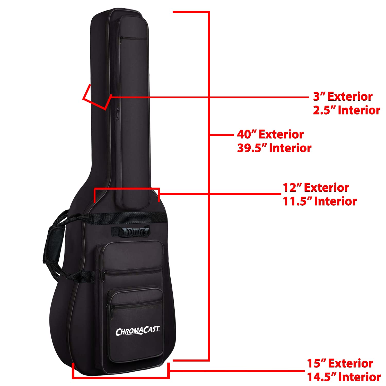 ChromaCast Electric Guitar Padded Gig Bag (CC-EPB