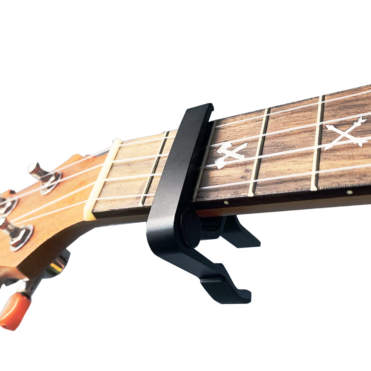 WINGO Pro Ukulele Capo for Soprano Concert Baritone, Black.