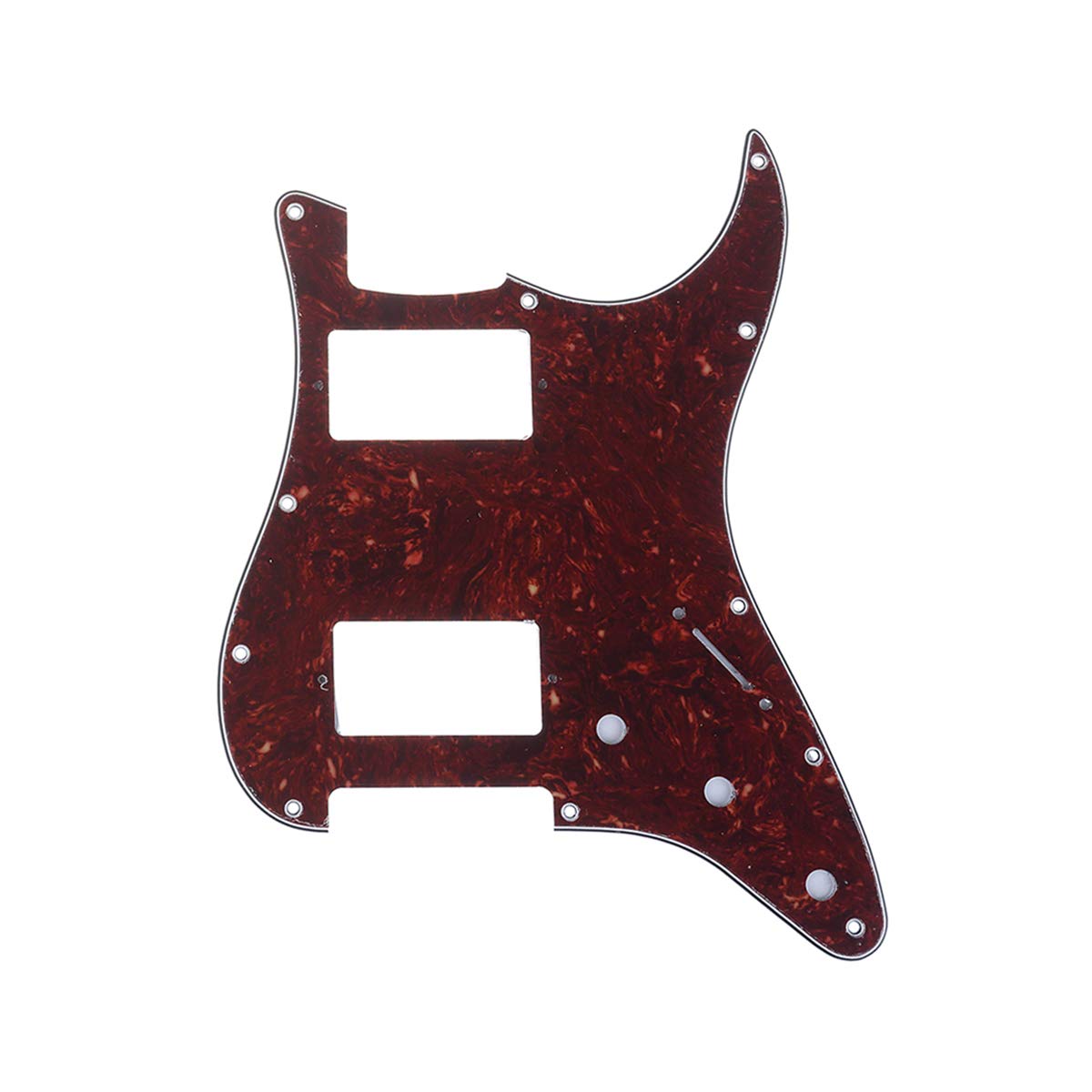 Musiclily Pro 11 Hole Guitar Strat Pickguard Hh Humbucker For American/Mexican Fender Standard Stratocaster Modern Style, 4Ply V