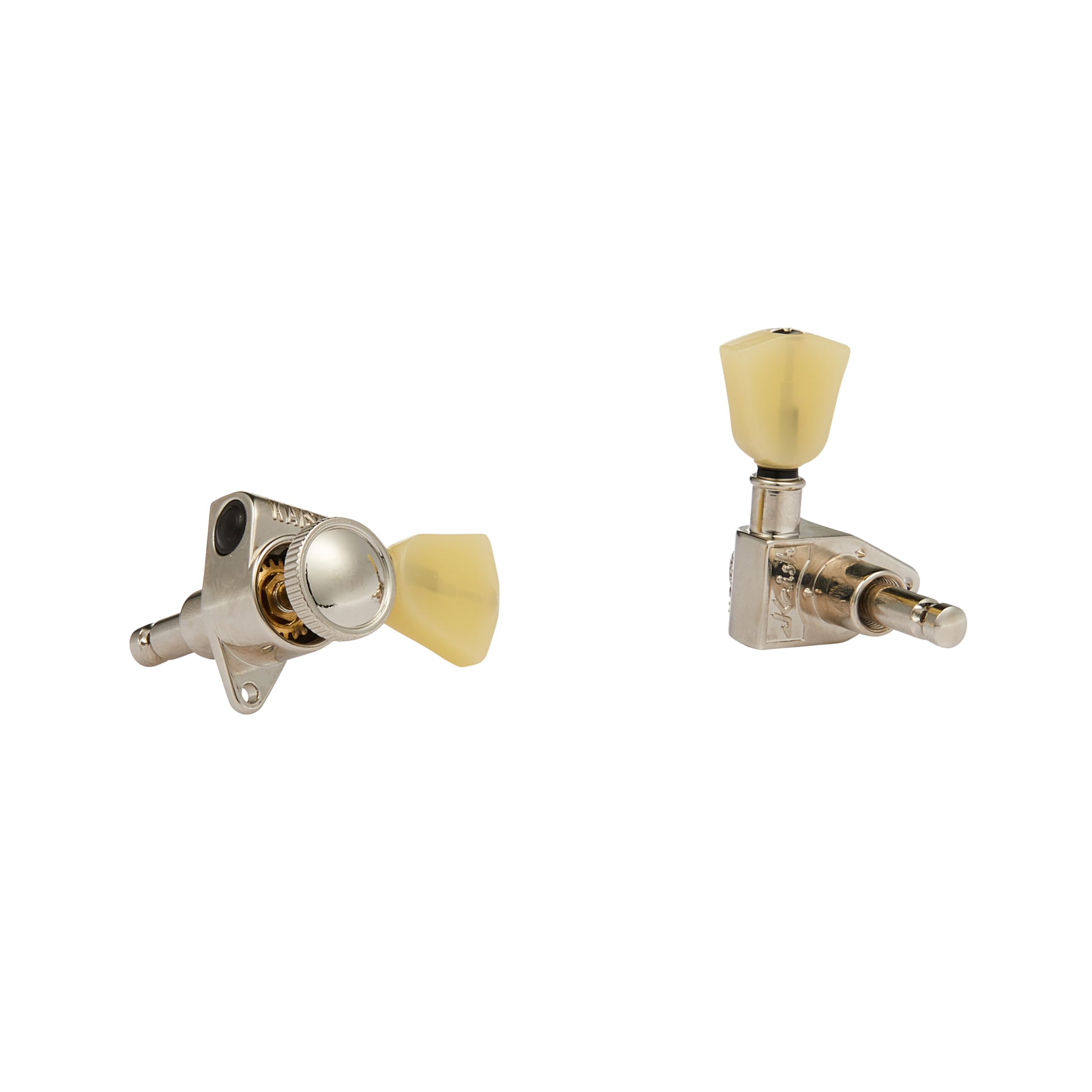 KAISH Nickel 3+3 Locking Tuners 21:1 Locking Tuning Machines Locking Tuning keys with Vintage Keystone Buttons for USA LP/Les Pa