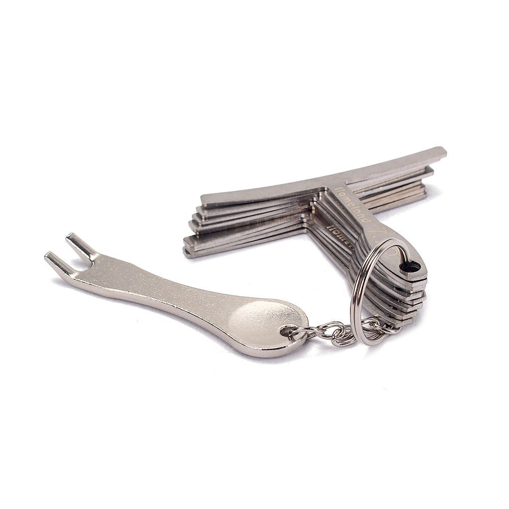 Alnicov 9Pcs Guitar Understring Radius Gauge with Pin Puller Set Luthier Setup Tools for Guitar Bass Fretboard Measurements and