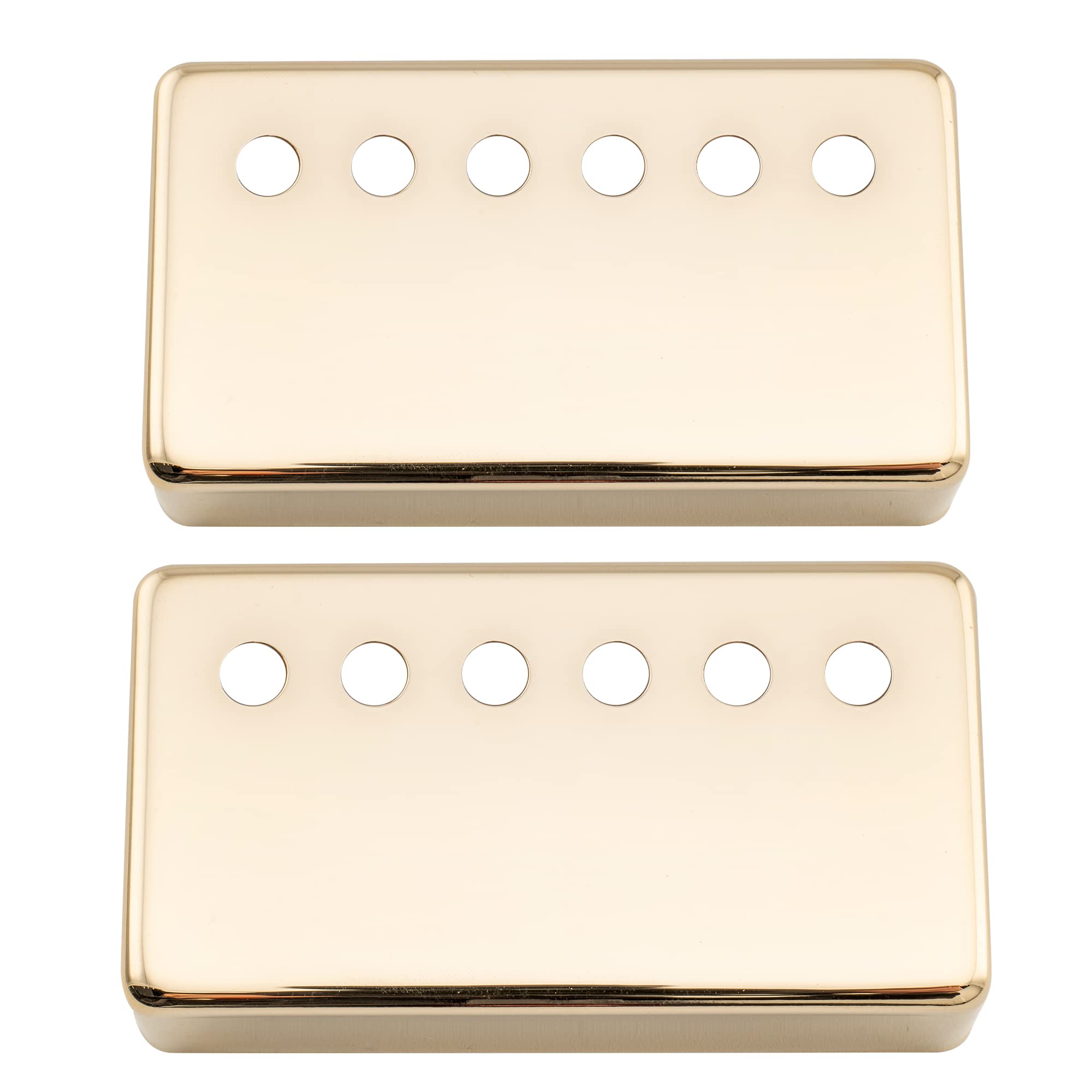 Musiclily Pro 49.2Mm Nickel Silver Alloy Humbucker Pickup Covers Set For American Made Electric Guitar, Gold (Set Of 2)