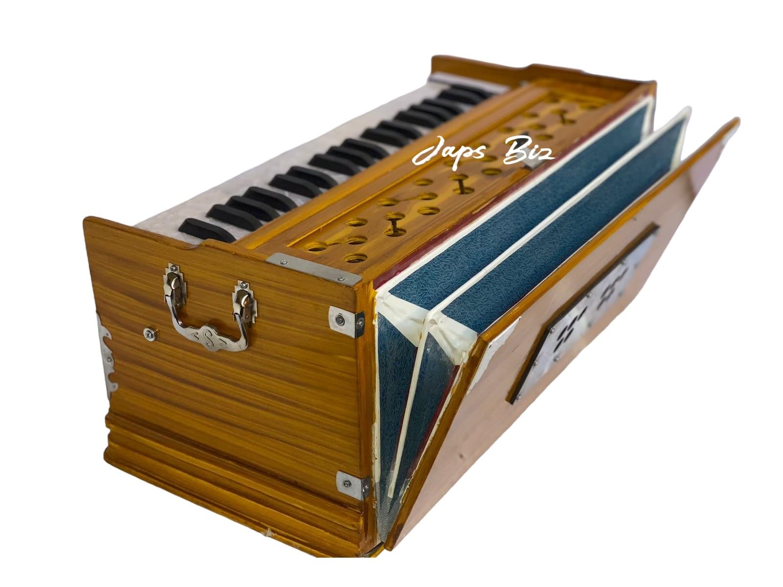 JAPS BIZ Harmonium- 3 1/4 Octave, Double Bellow, 39 Keys,7 Stopper, 2 Reeds (Bass- Male), With Cover and free carry bag