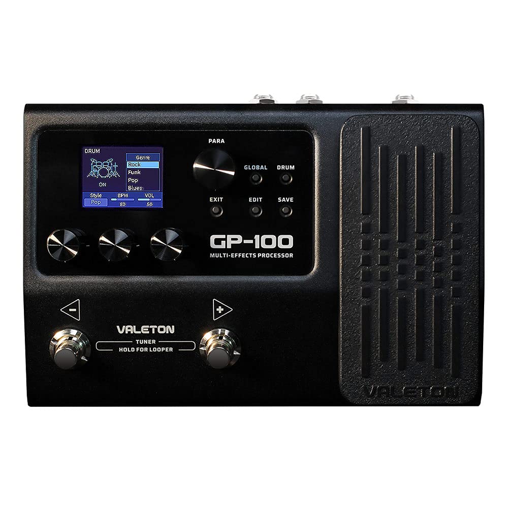 Valeton Gp-100 Guitar Bass Amp Modeling Ir Cabinets Simulation Multi Language Multi-Effects With Expression Pedal Stereo Otg Usb