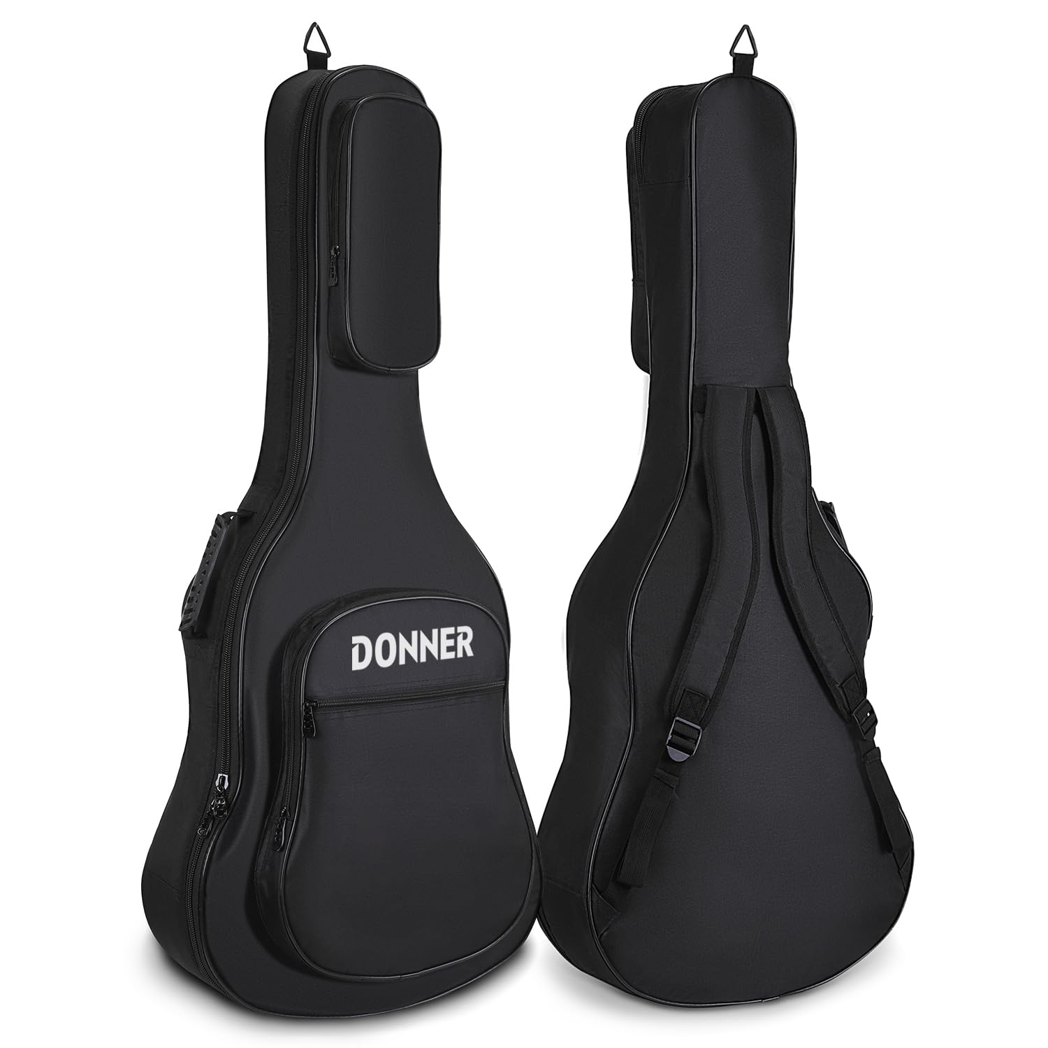Donner 36 Inch Acoustic Guitar Case, 0.4 Inch Thick Padding Sponge 600D Ripstop Waterproof Nylon Soft Guitar Gig Bag With 3 Pock