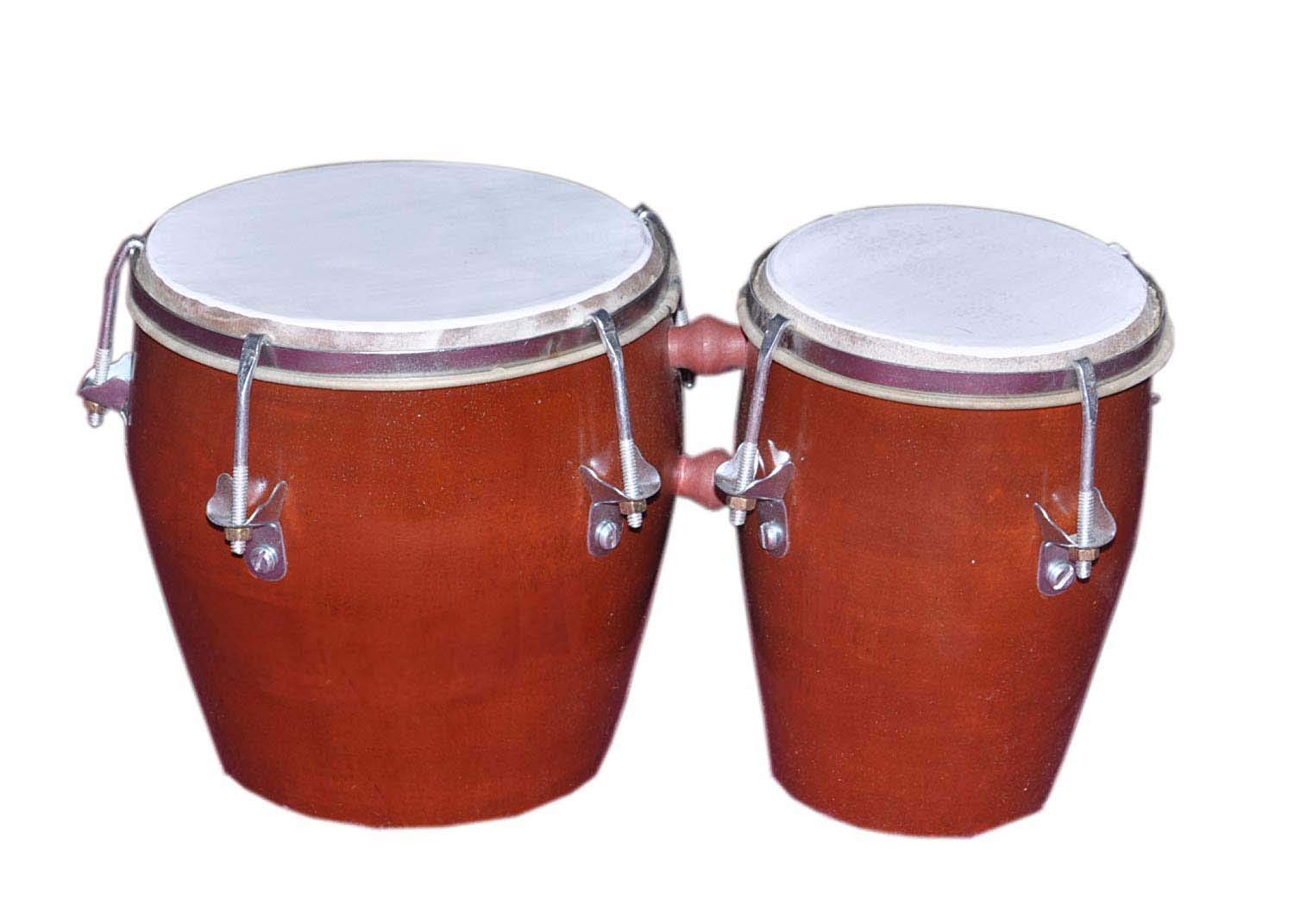 Gt Manufacturers Professional Two Piece Hand Made Wooden Bango Drum (Red)