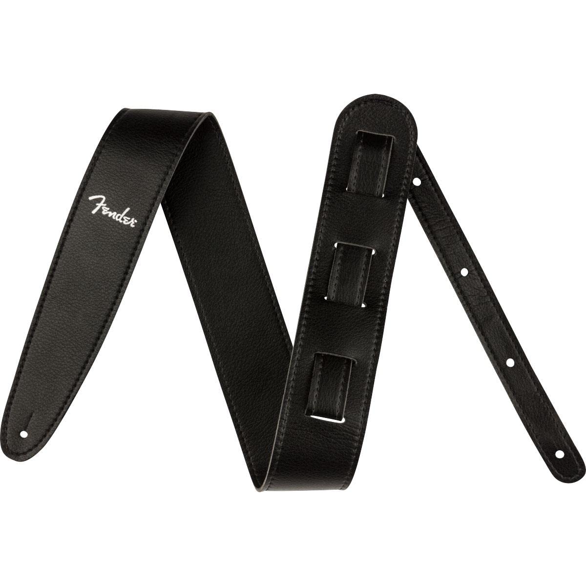 Fender Vegan Leather Guitar Strap, Guitar Accessories, 2.5In, Black