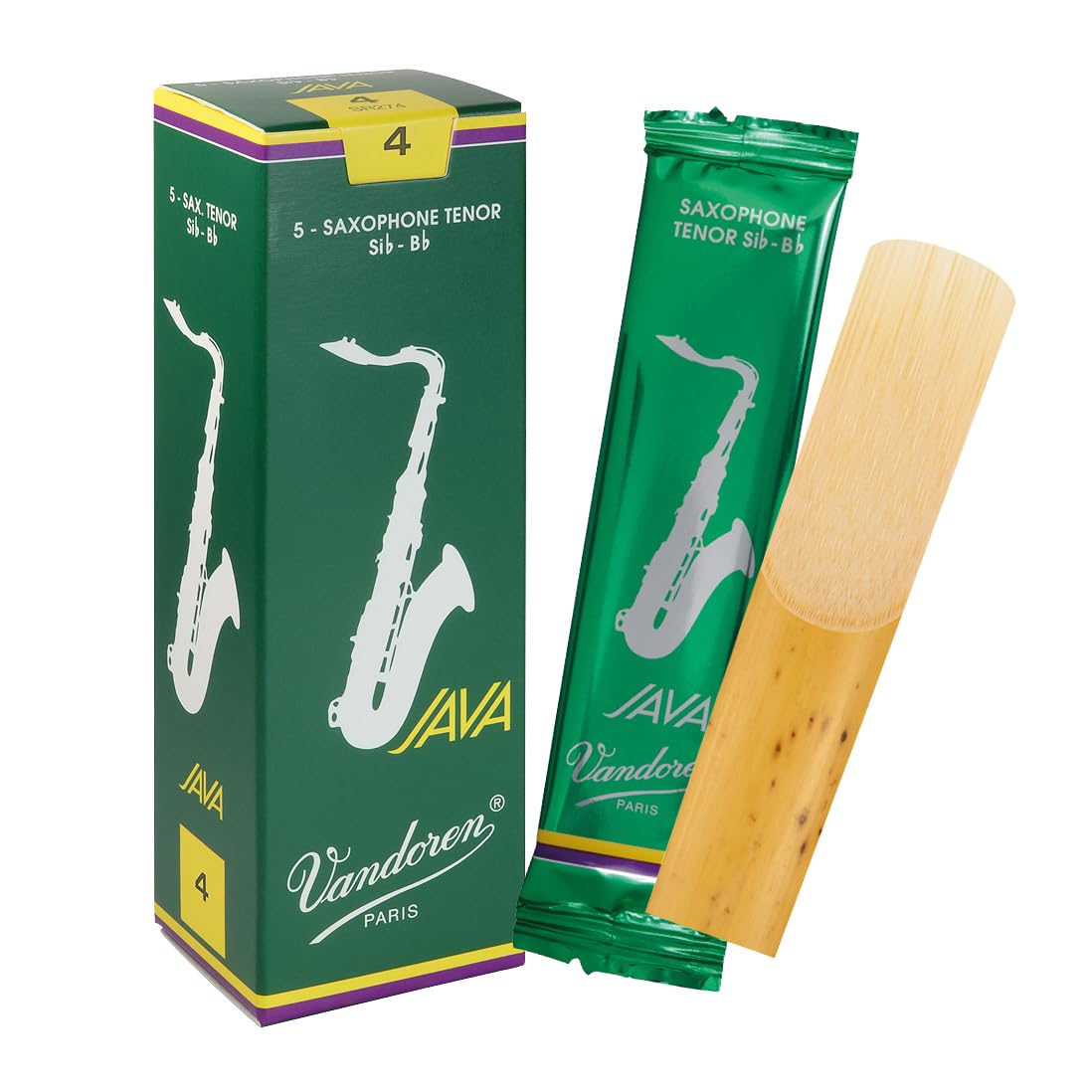 Vandoren SR274 Tenor Sax JAVA Reeds Strength 4; Box of 5