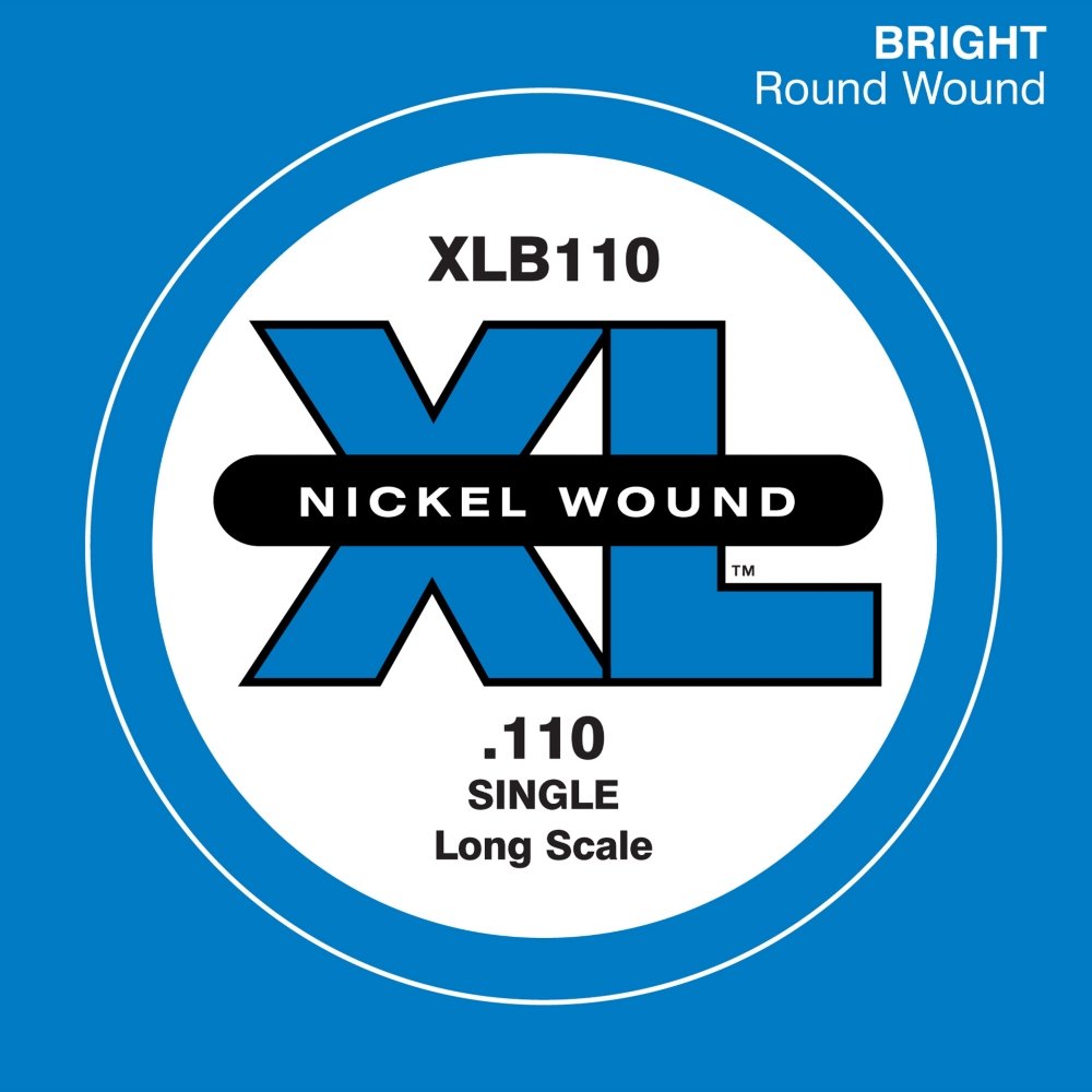 D'Addario Xlb110 Nickel Wound Bass Guitar Single String, Long Scale.110