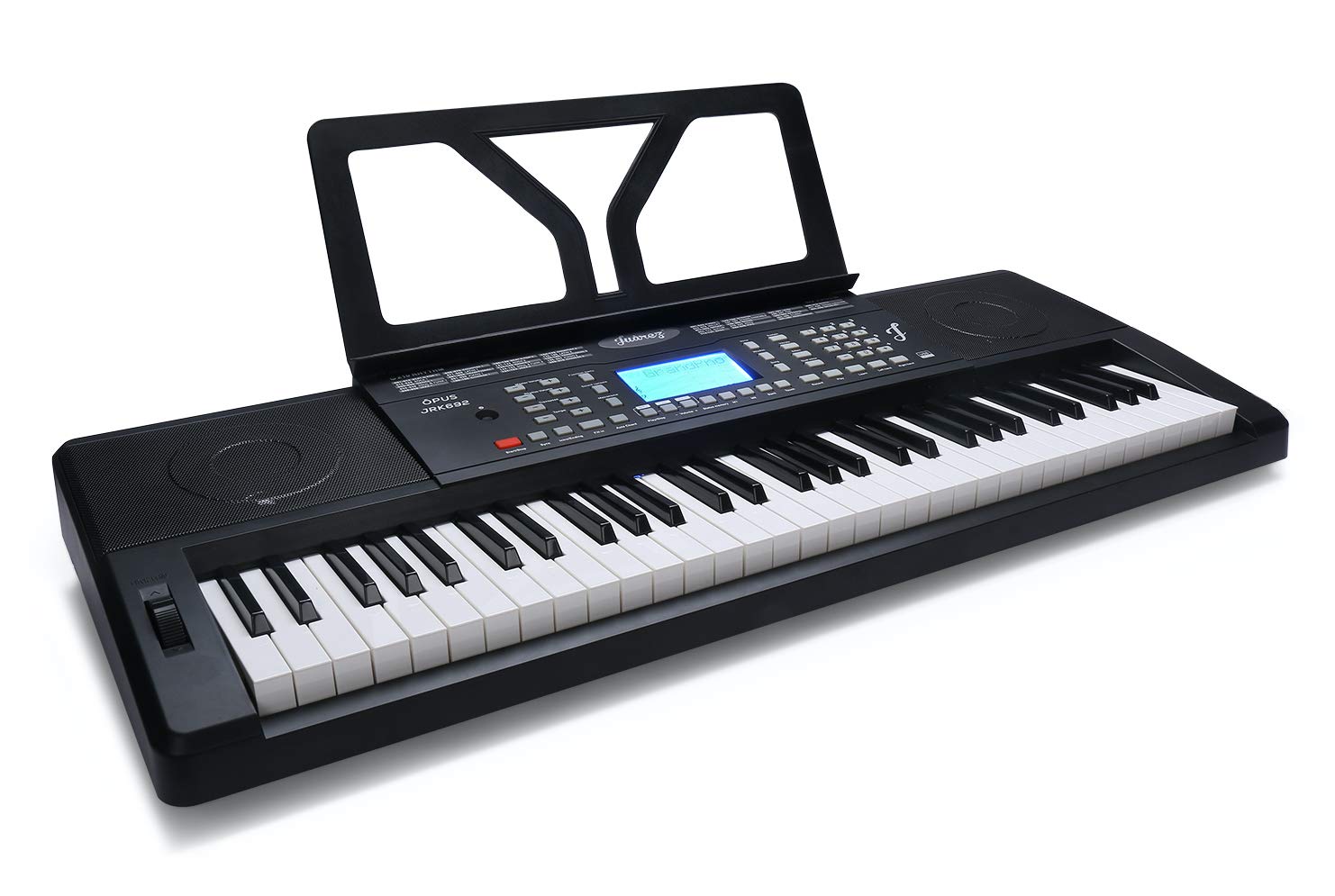 Juarez Opus Jrk692 61 Keys Electronic Keyboard Piano With Lcd Digital Display,Pitch Bend,Mp3 Usb Midi| Touch Response|Adapter|Ke