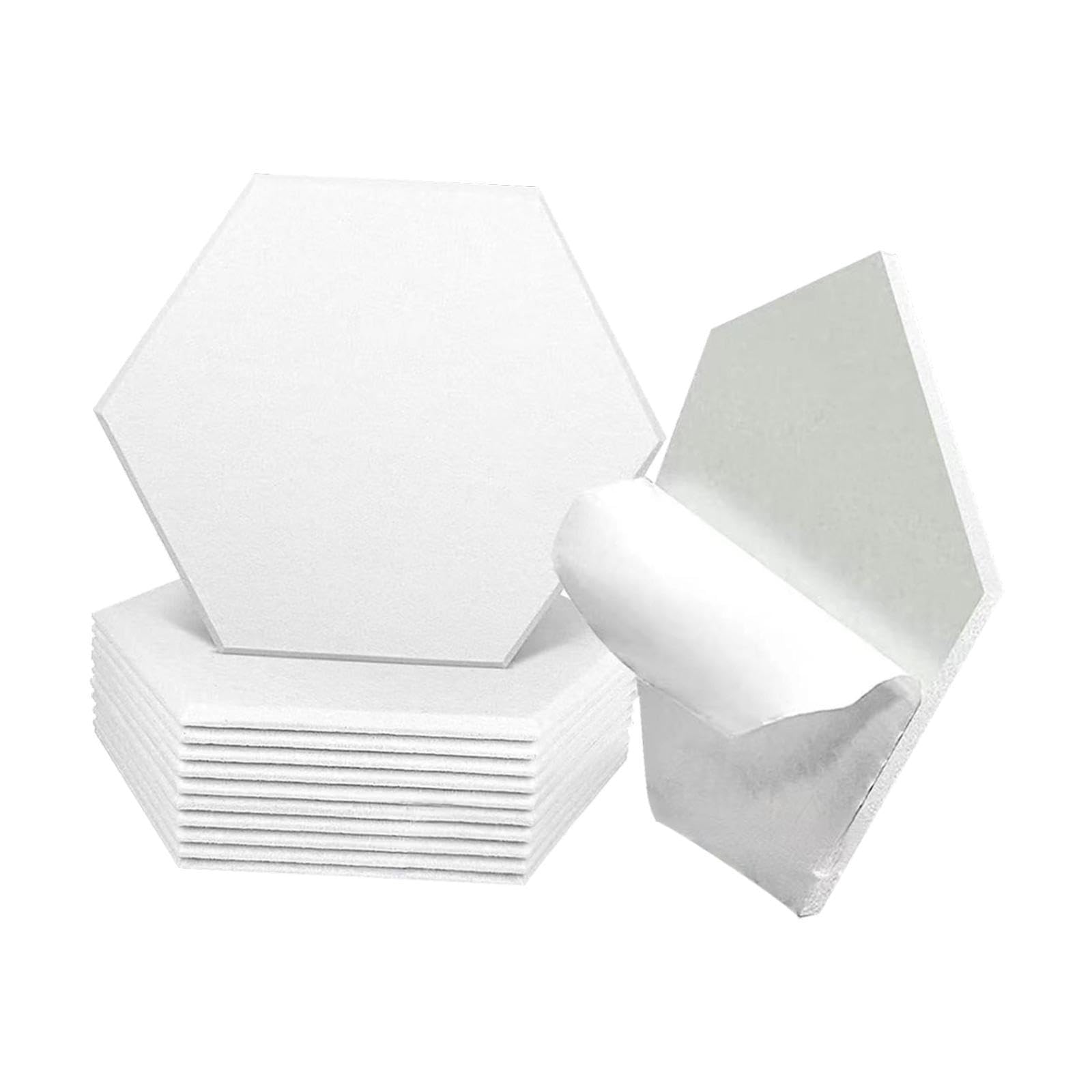 Merishopp 12 Pieces Acoustic Panels For Entertainment Theater Office Room White|Acoustical Treatments|12Hexagon Acoustic Panels