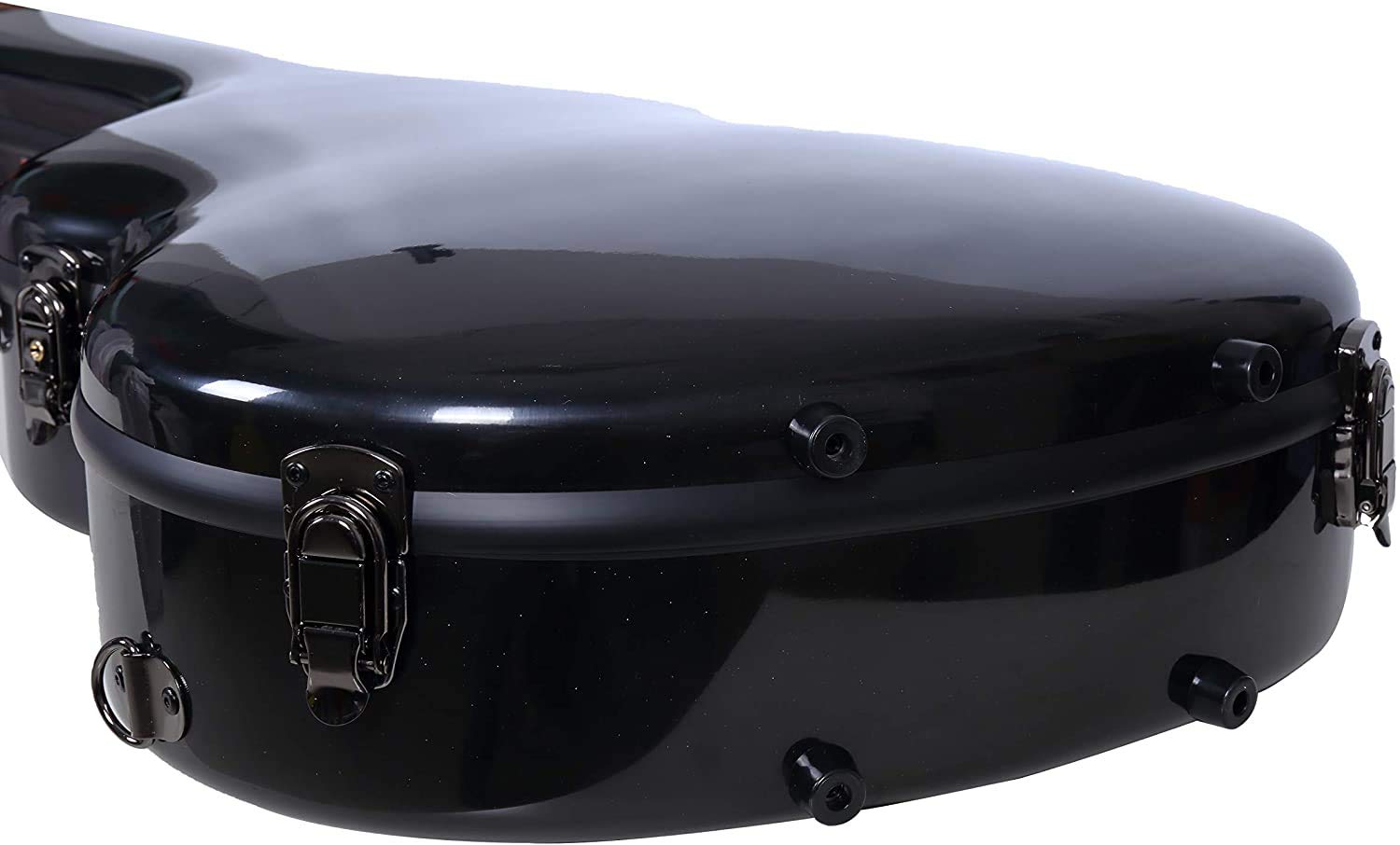 Crossrock 4/4 Full Size Backpack Style Fiberglass Hardshell Black Classical Guitar Case