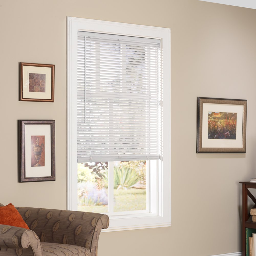 Vinyl Mini Blinds 1-Inch Cordless Room Darkening Blind For Windows - Starting At $997 - (Over 1,400 Addl Custom Sizes) Vinyl Bli