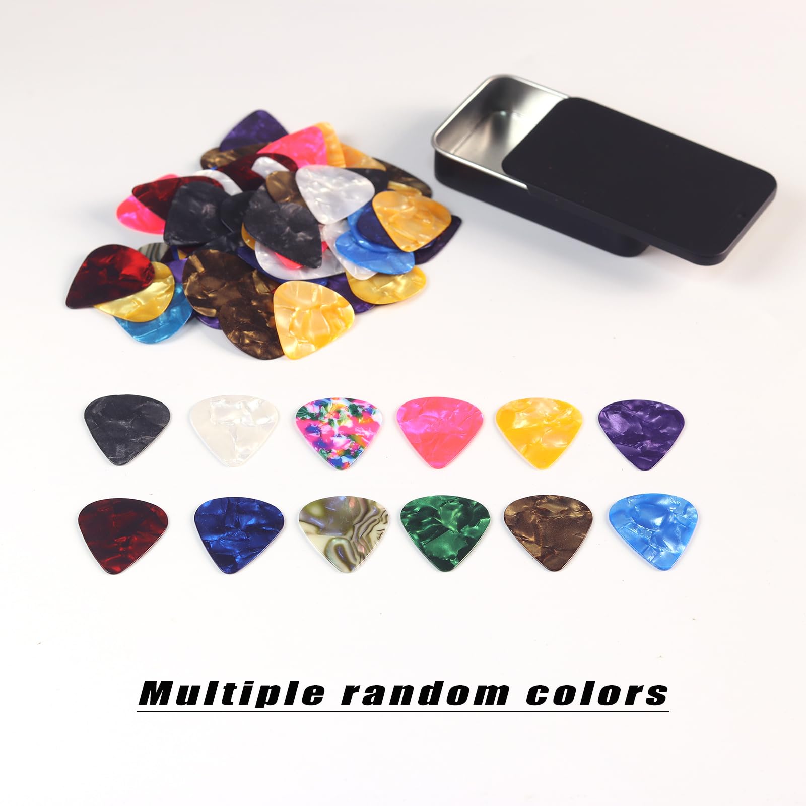 3 Thickness Guitar Picks,48 Pcs Fishkonw Guitar Picks for Acoustic Guitar,Thin,Medium,Heavy Guitar Pic for Bass Guitar