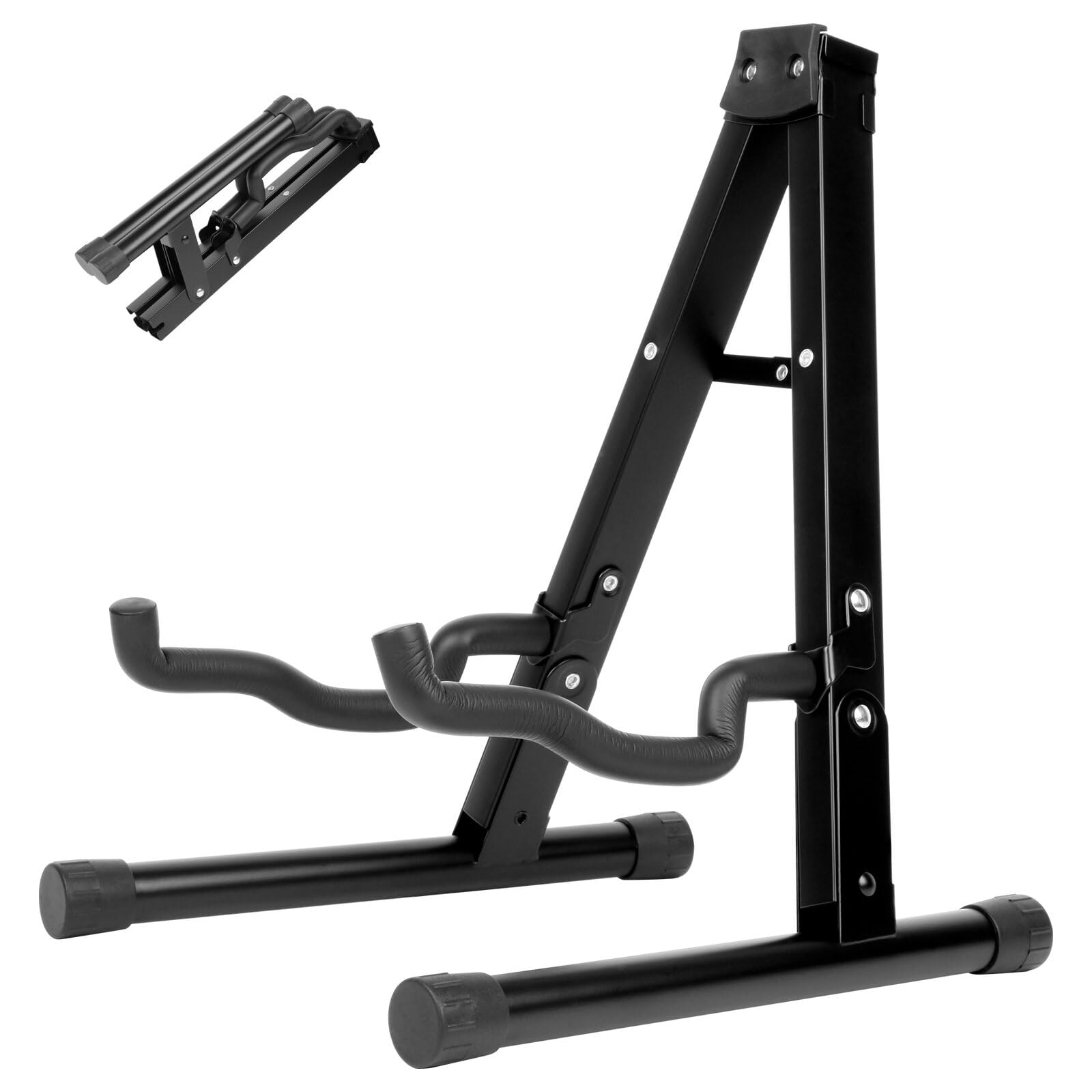 Zmnklry Foldable Guitar Stand - Non-slip Rubber And Foam Arm, Suitable for Acoustic, Electric, Bass, Ukulele, Banjo