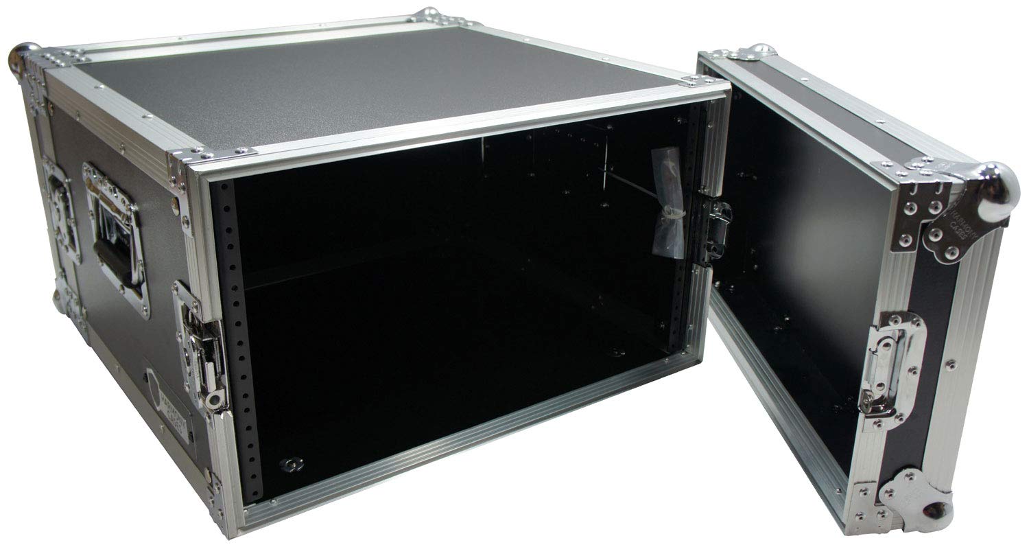 Harmony Cases HC6UAD DJ Flight Amp 6U Rack Space Road Travel Amplifier Case
