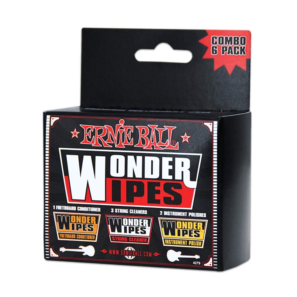 Ernie Ball Wonder Wipes Combo Pack, 6-pack (P04279)