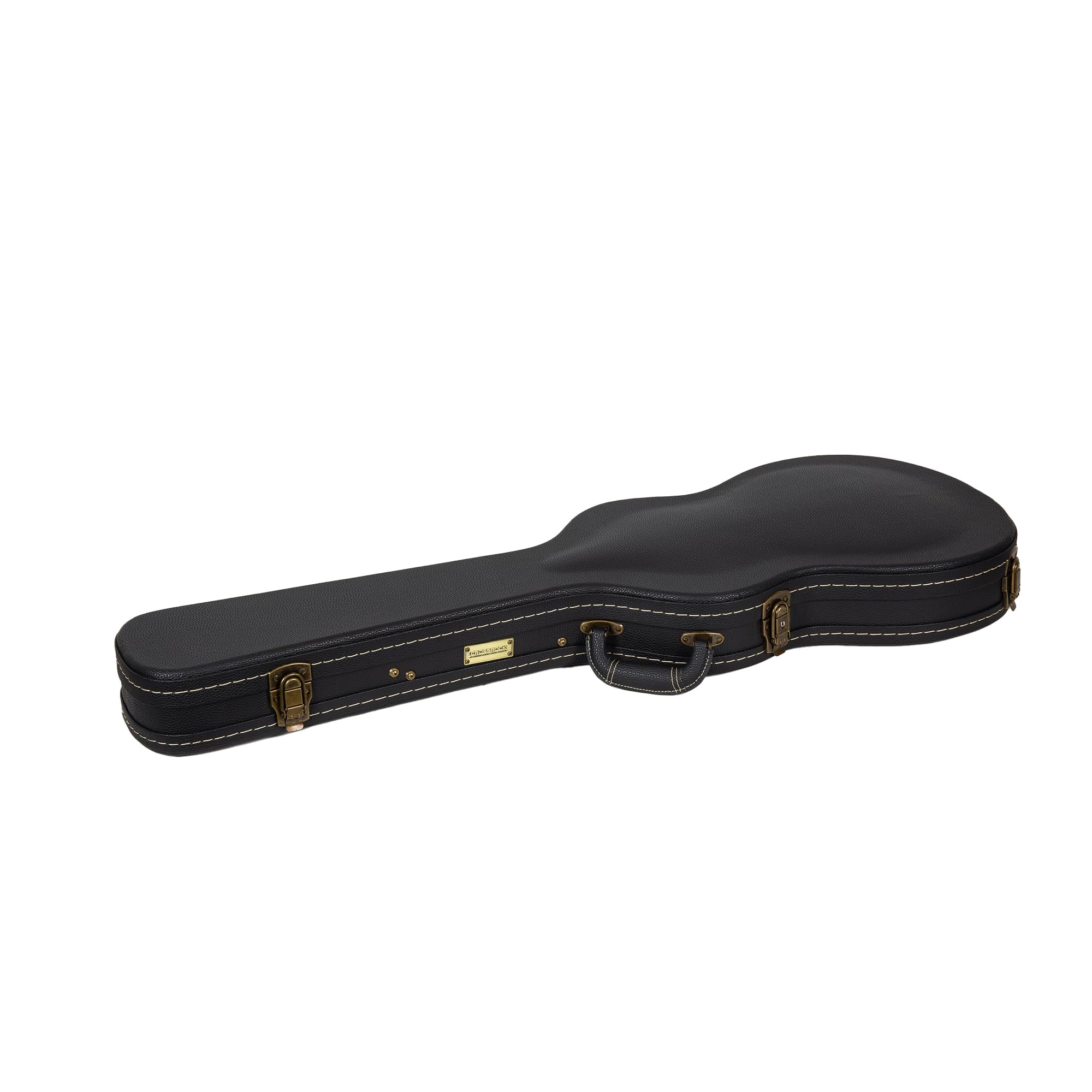 Crossrock Wooden Guitar Case -Fits PRS SE Standard solid body Guitars -Vintage Hardware, Sponge Lining, Metal Feet, Storage Spac