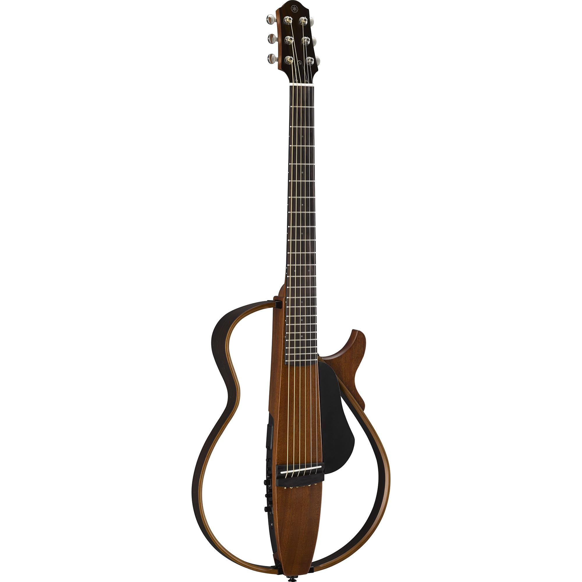 Yamaha Slg200S Nt Steel String Silent Mahogany Wood Guitar With Hard Gig Bag, Natural