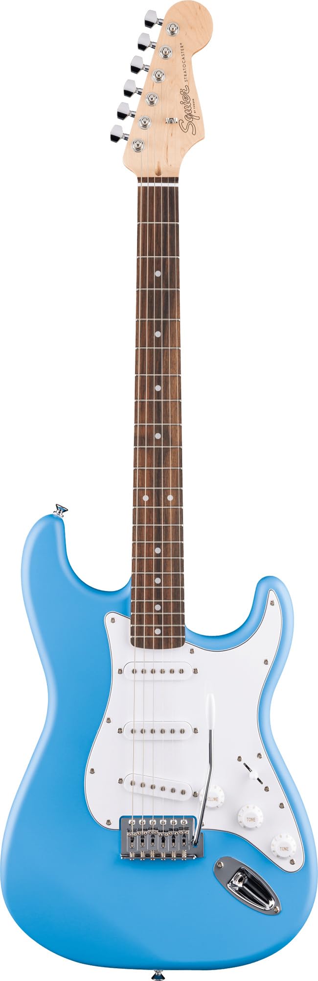 Fender Squier Stratocaster - California Blue Bundle with Gig Bag, Tuner, Picks, and Austin Bazaar Instructional DVD