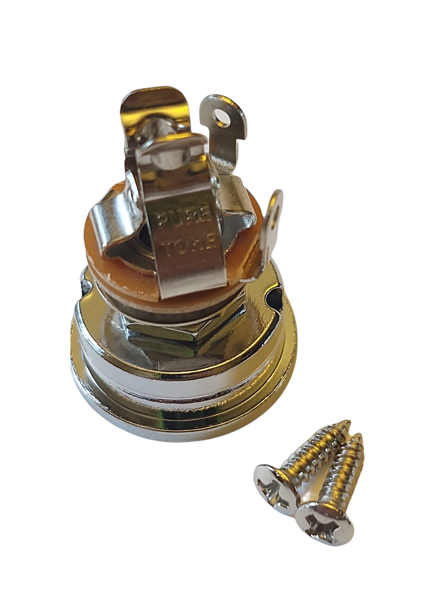 Chrome Electrosocket Jackplate with Pure Tone Full-contact Output Jack