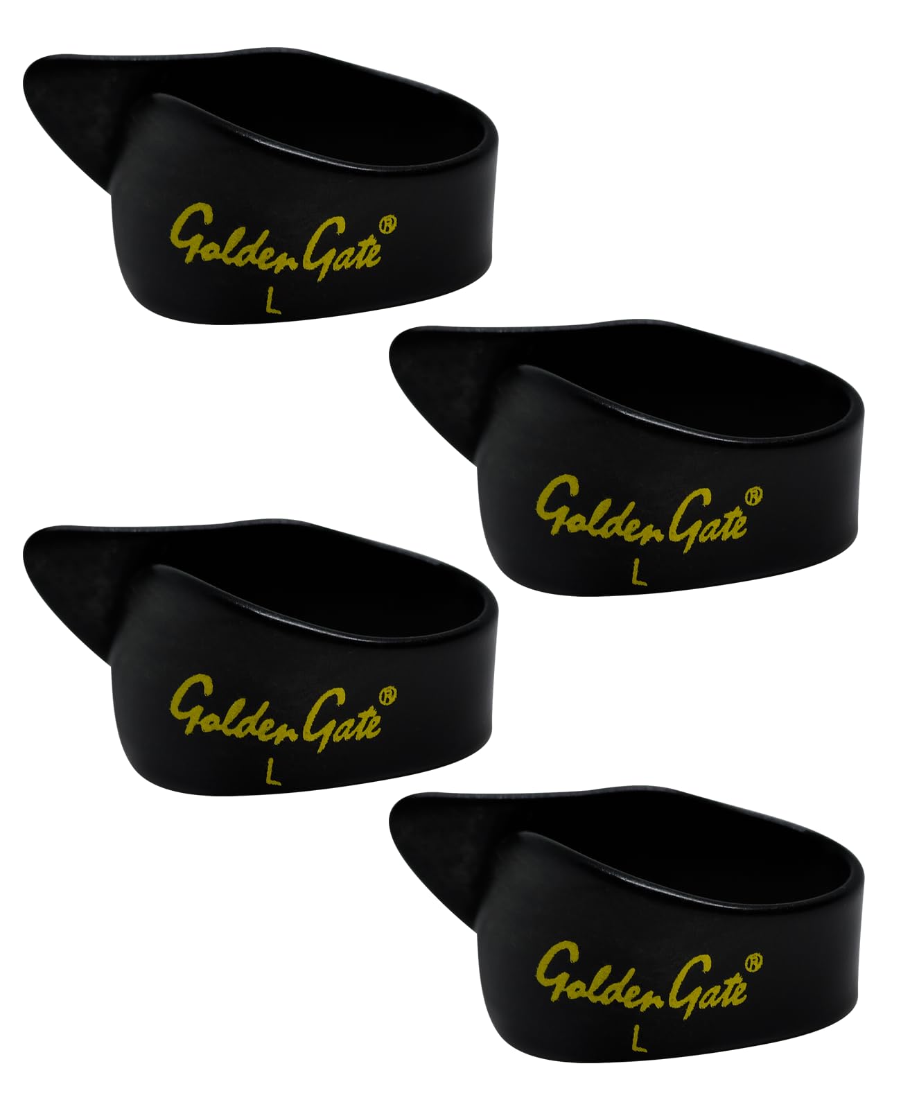 Golden Gate Gp-4B-4Pk Thumb Picks - Black - Large - 4 Pack