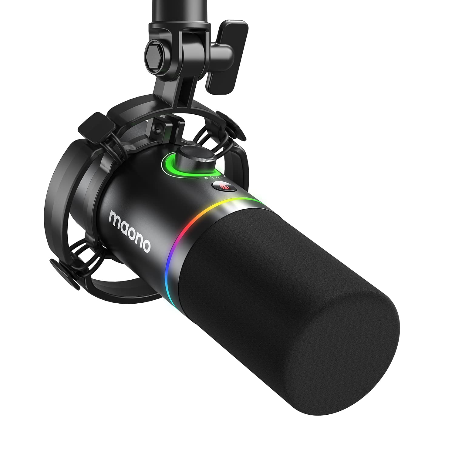 MAONO PD200X USB/XLR Dynamic Mic for Singing, PC, YouTube Recording. Professional Microphone with Programmable Software and 0-La