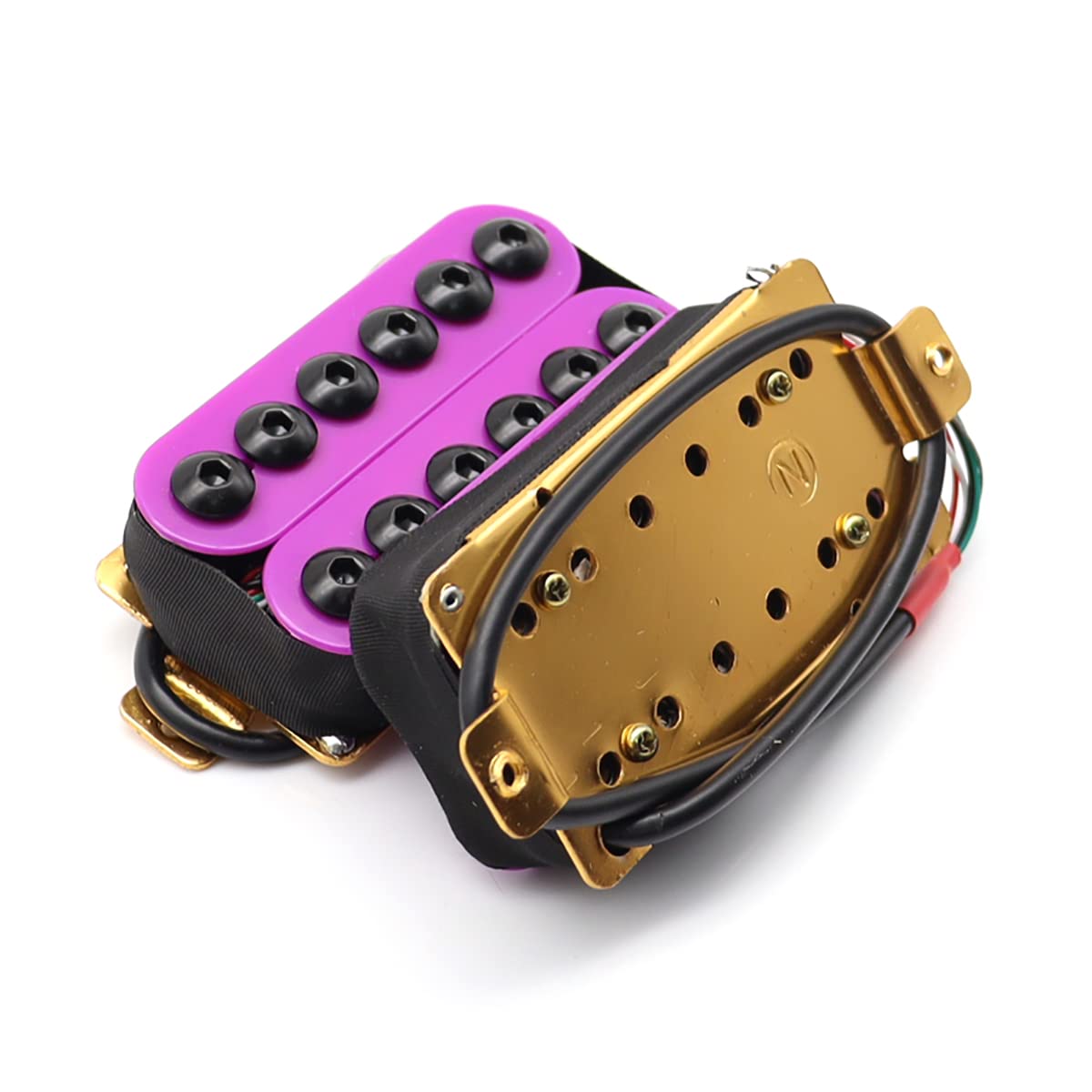High Output Invader style Guitar Humbucker Pickups Ceramic Magnet Neck and Bridge Pickups For Electric Guitar Parts (Purple)