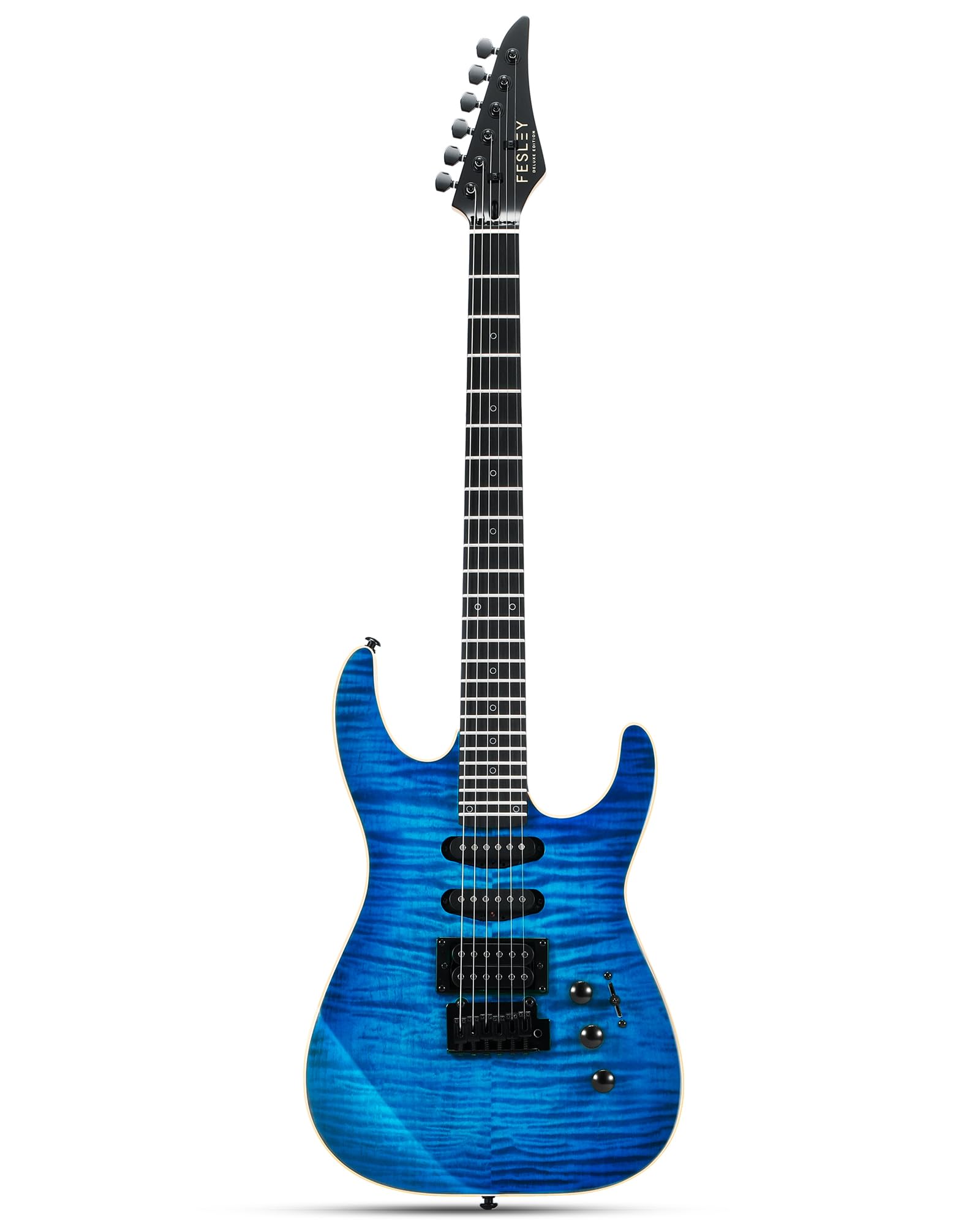 Fesley X 39'' Solid Body Electric Guitar: Electric Guitar Kit With Bone Nut, Full Size 6 String Guitars With 24 Frets,Poplar Bod