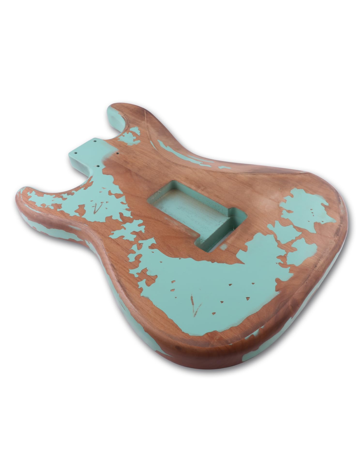 Sunsmile Relic Electric Guitar Body Nitro Top Alder Wood ST Style DIY Guitar Body H-S-H Seafoam Green.