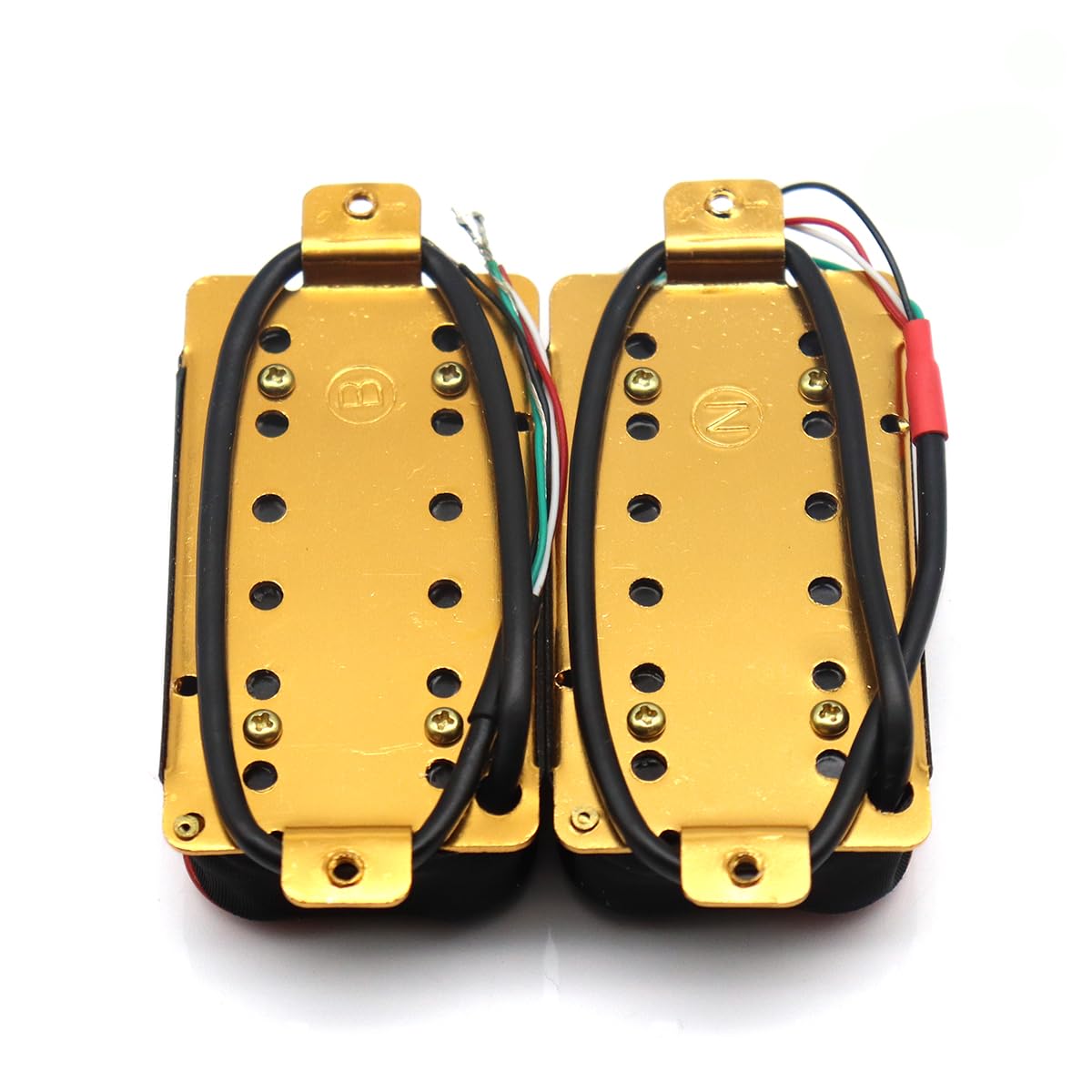 High Output Invader style Guitar Humbucker Pickups Ceramic Magnet Neck and Bridge Pickups For Electric Guitar Parts (Red-Black)