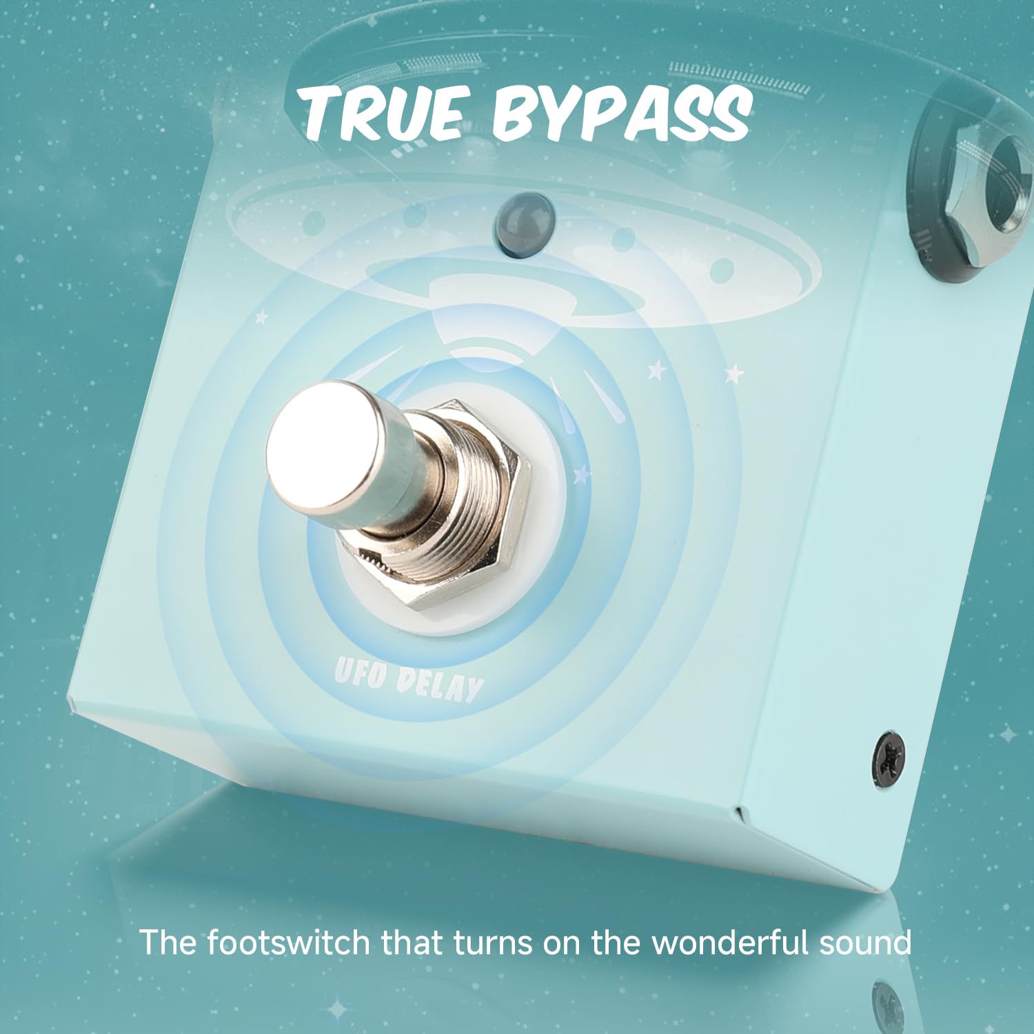 GHOSTFIRE Guitar Delay Pedal for Pedal Boards,9 Different Delay Effects for Electric Guitar, Bass,Tape,True Bypass (UFO Delay)