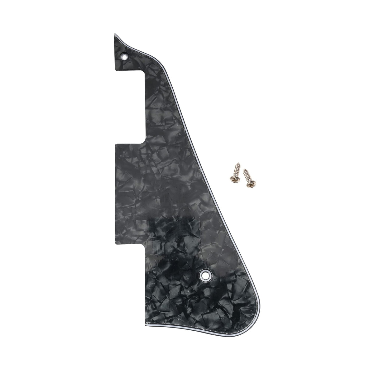 Musiclily Electric Guitar Pickguard For Epiphone Les Paul Modern Style Guitar Replacement,Pearl Black 4Ply Pvc