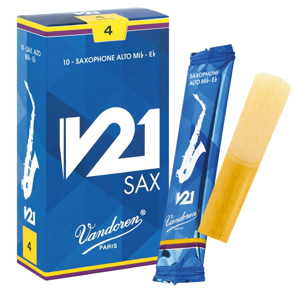 Vandoren SR814 Alto Saxophone V21 Reeds Strength 4; Box of 10