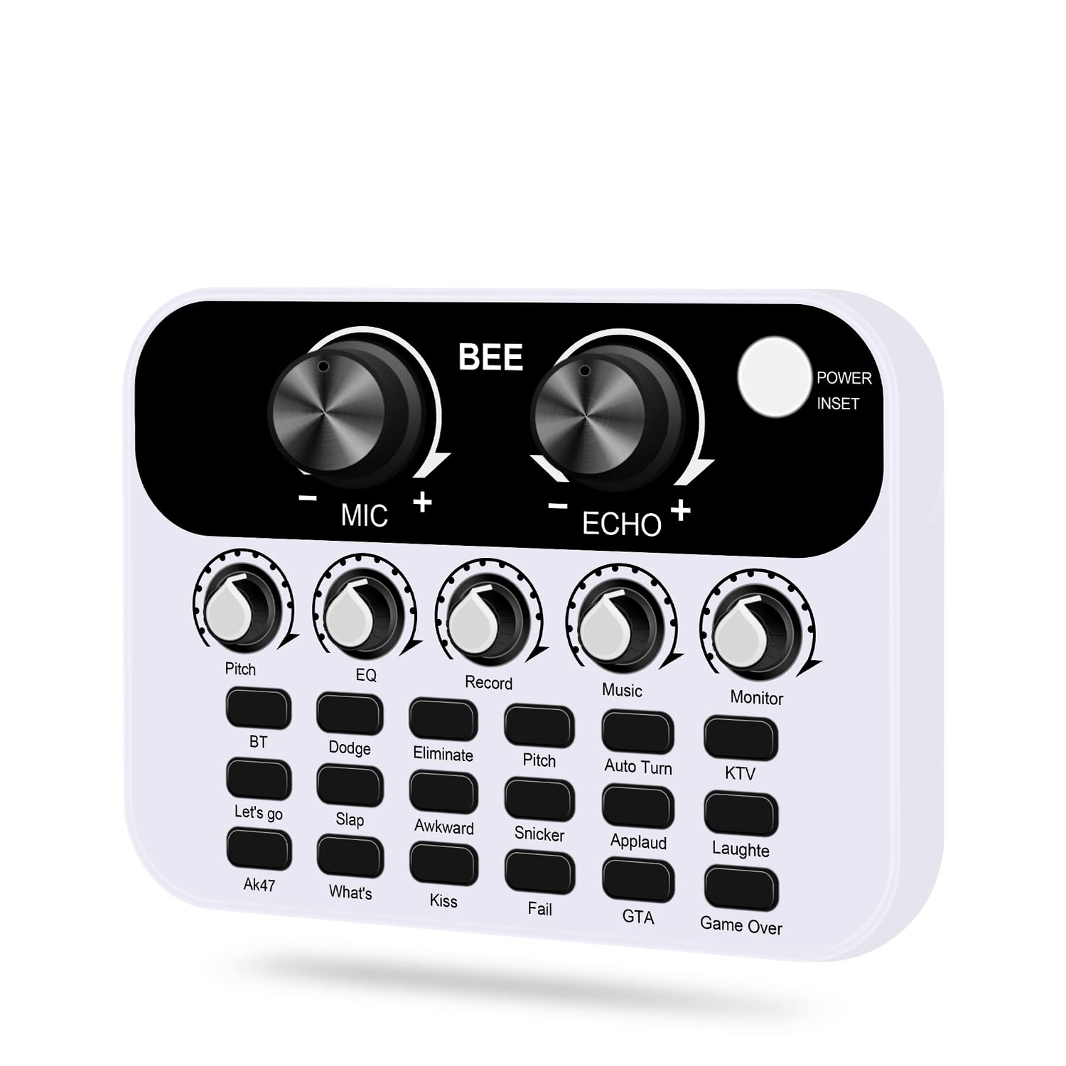 S23 Podcast Recording Equipment with Podcast Mixer,Voice Changer for Voice Chat and Cool Lights,Sound Card,DJ Audio Mixer Interf