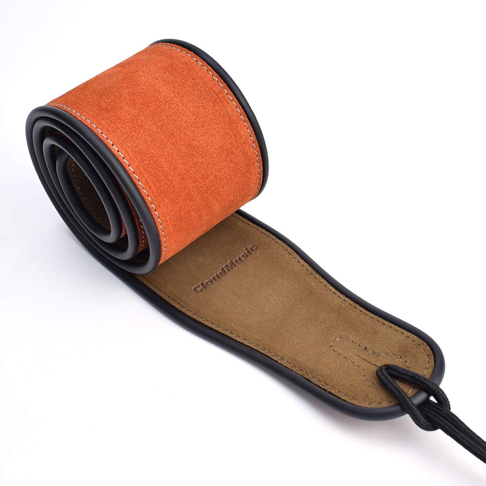 CLOUDMUSIC Leather Guitar strap For Electric, Acoustic, Classical and Bass Guitars(Classic Brown)