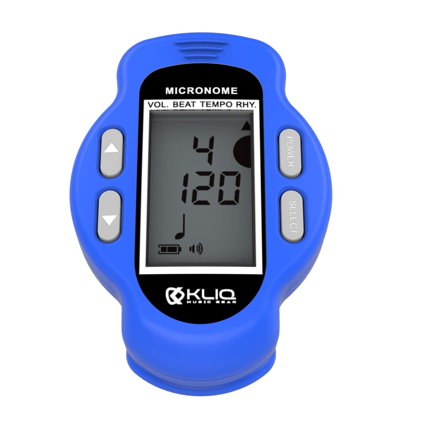 KLIQ MicroNome - Mini Rechargeable Digital Metronome - with Speaker (Digital Volume, Beat and Tempo Adjustment) Designed for use