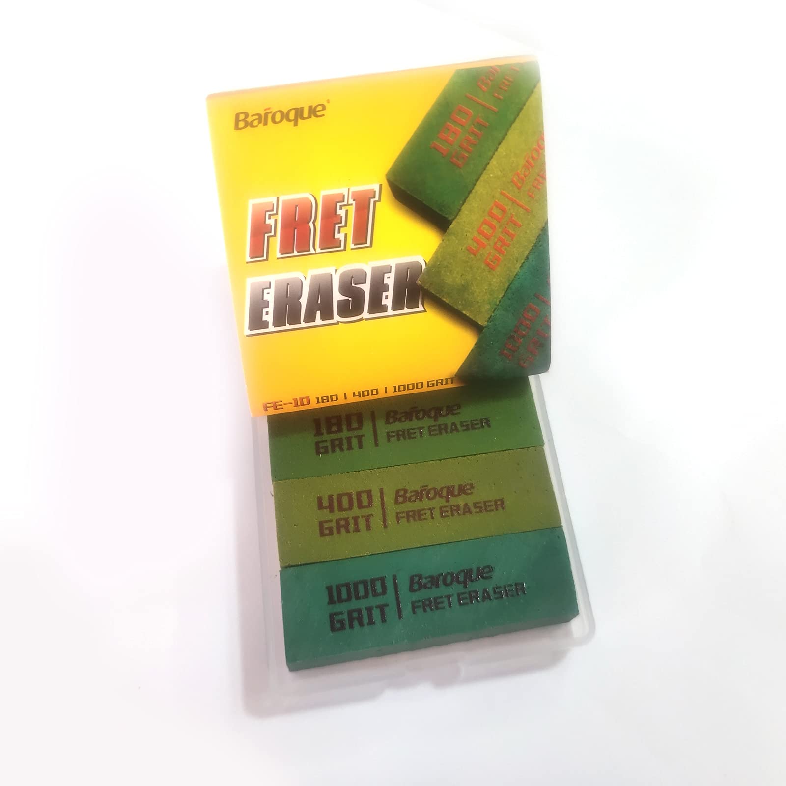 Baroque Guitar Fret Polishing Erasers Abraisive Rubber blocks Set of 3pcs Guitar Maintain Luthier Tool Kits Size on 180/400/1000