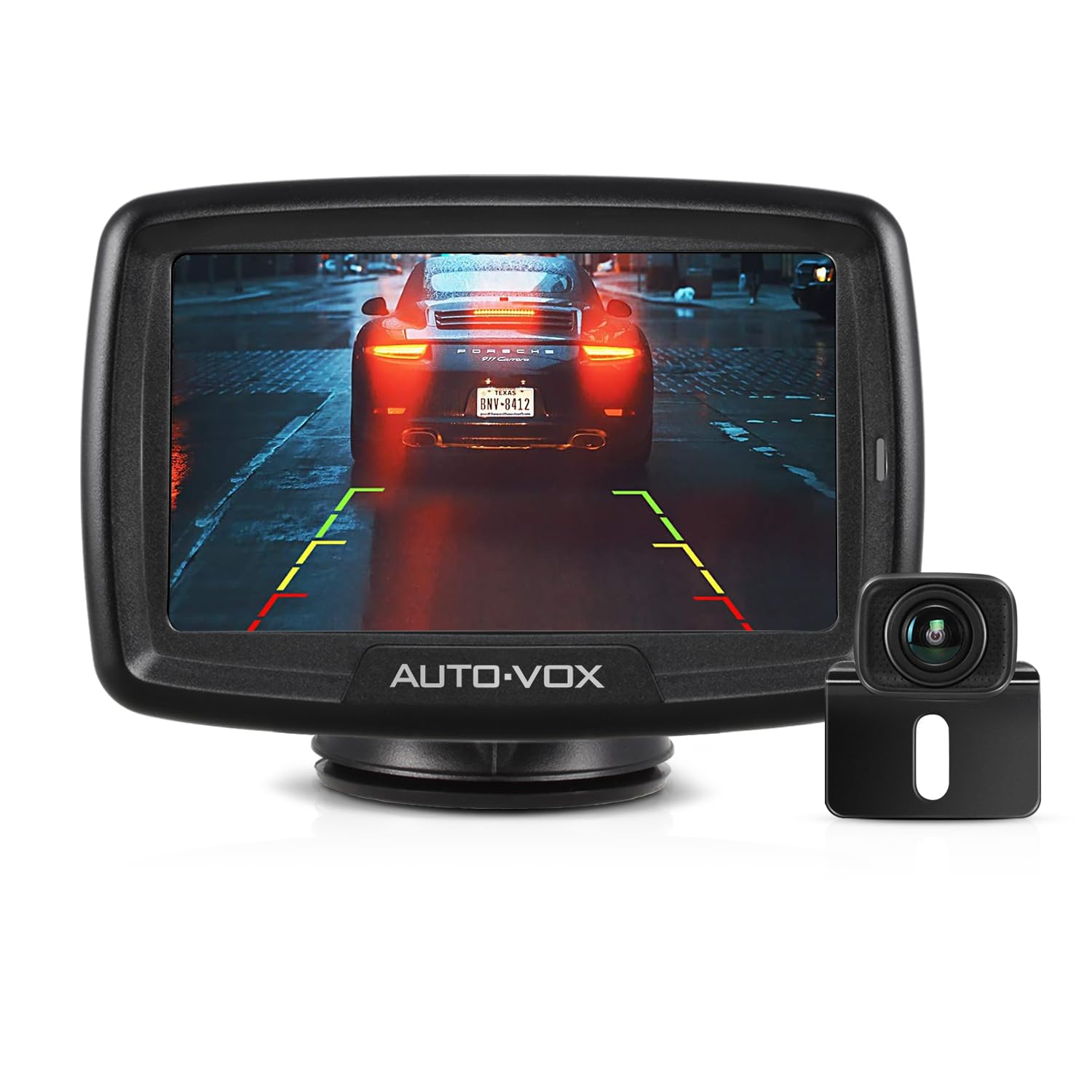 Auto-Vox Cs-2 Wireless Backup Camera With 4.3'' Car Monitor, Easy Install Stable Digital Signal Back Up Camera System, Super Nig