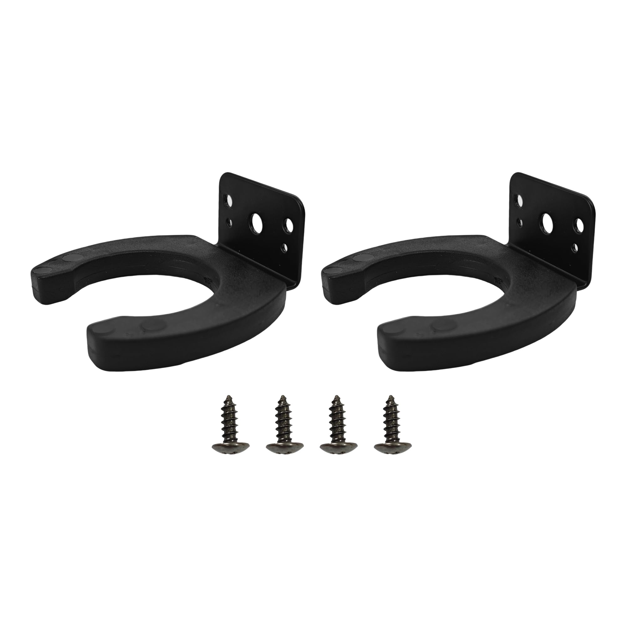 PDETVEO 2PCS 43mm ID Microphone Clips, Heavy Duty Mic Holder with Mounting Screws, Wall Mount Bracket for Wireless Microphones, 