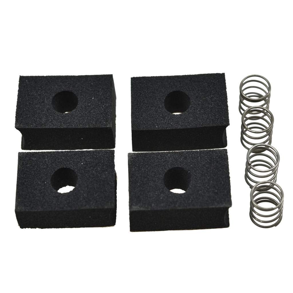 Dopro Pack of 4 Bass Pickup Height Foam Pickup Height Adjustment Pads with Springs for P Bass or Jaquar Pickups