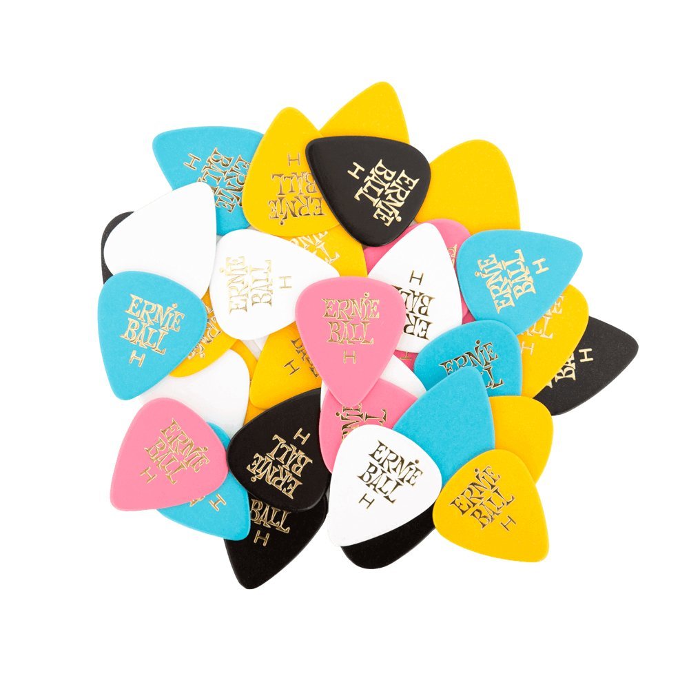 Ernie Ball Guitar Picks, Heavy, Assorted Colors, 144-Pack (P09128)