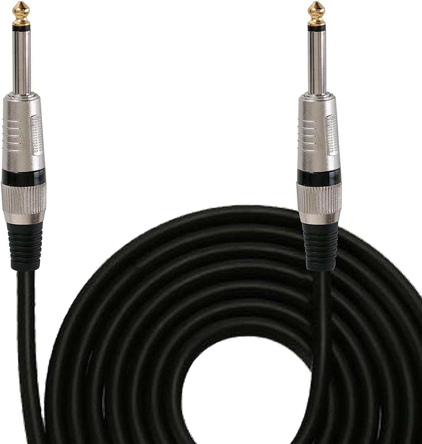 KEBILSHOP Audio Instrument Cable (16ft) 1/4 Inch to 1/4 inch Straight Male to Male for AMP Cord, Bass,Amplifier, Pedals and Elec