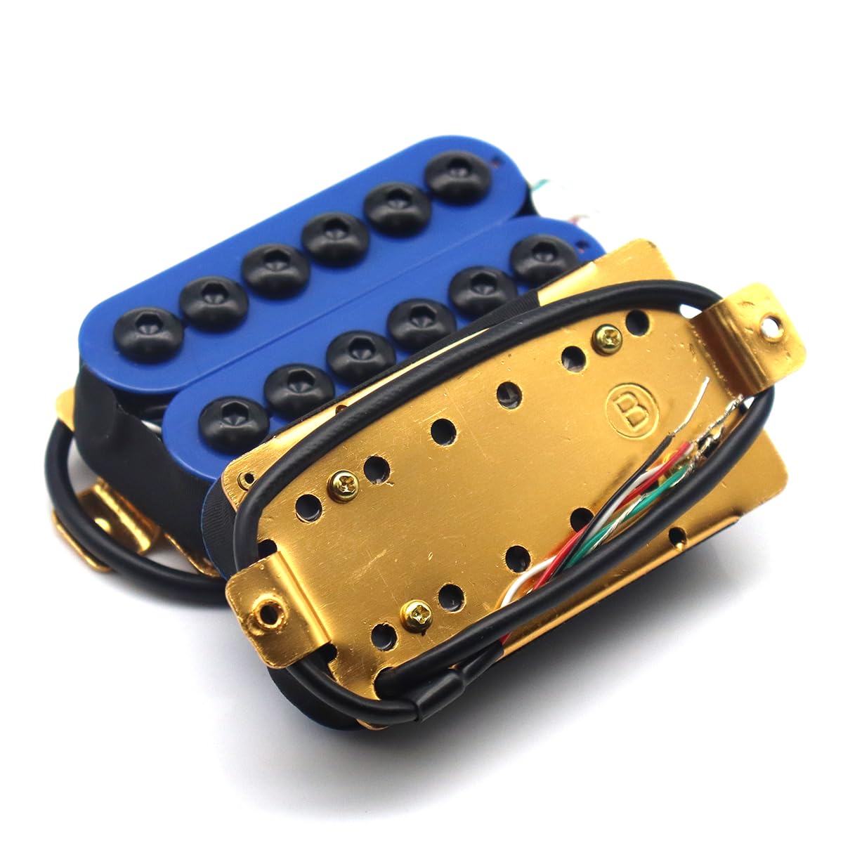 High Output Invader style Guitar Humbucker Pickups Ceramic Magnet Neck and Bridge Pickups For Electric Guitar Parts (Blue)
