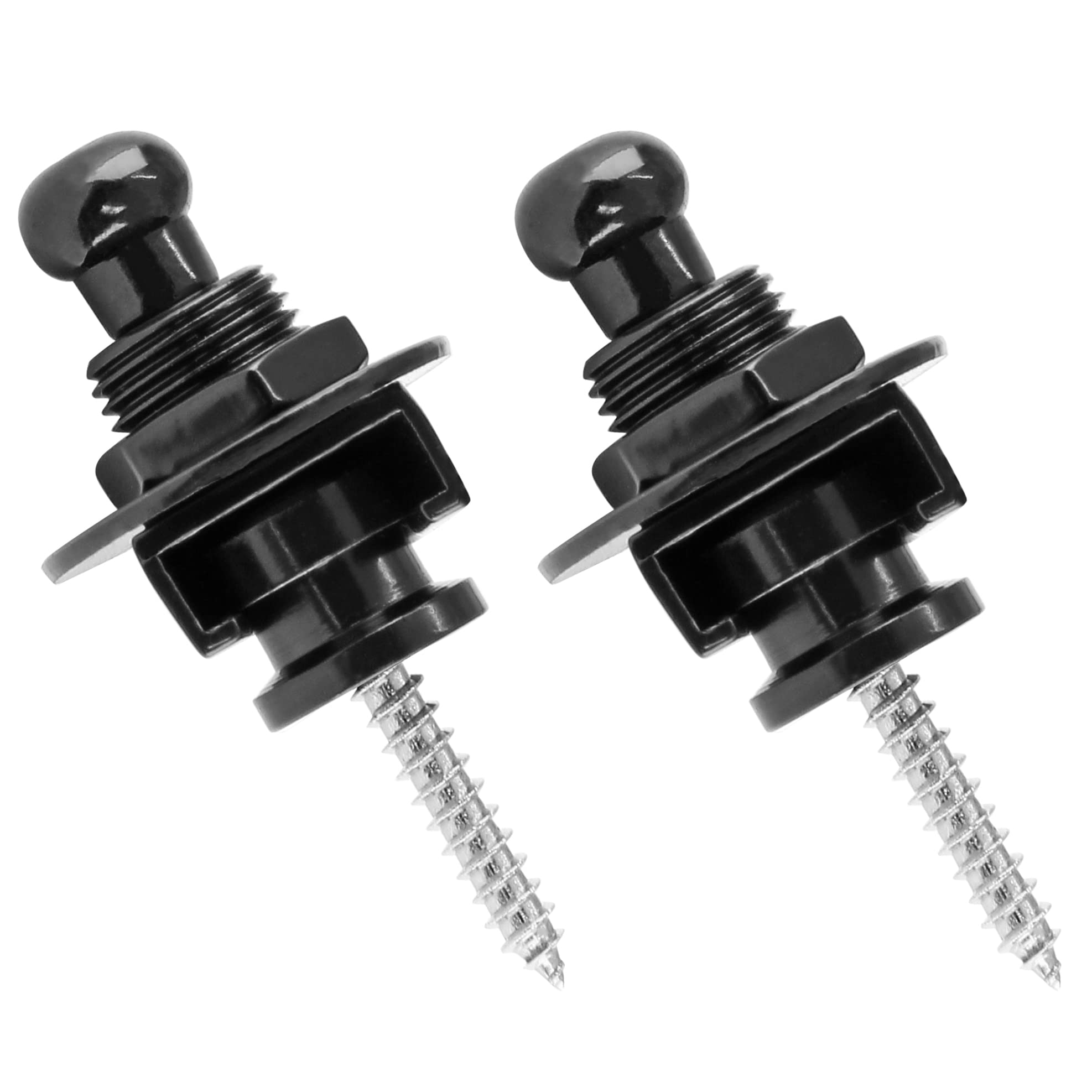 Lifcratms 2Pcs Guitar Strap Locks, Metal Heavy Duty Guitar Straplocks Replacement, Buttons Quick Release Security Retainer Syste